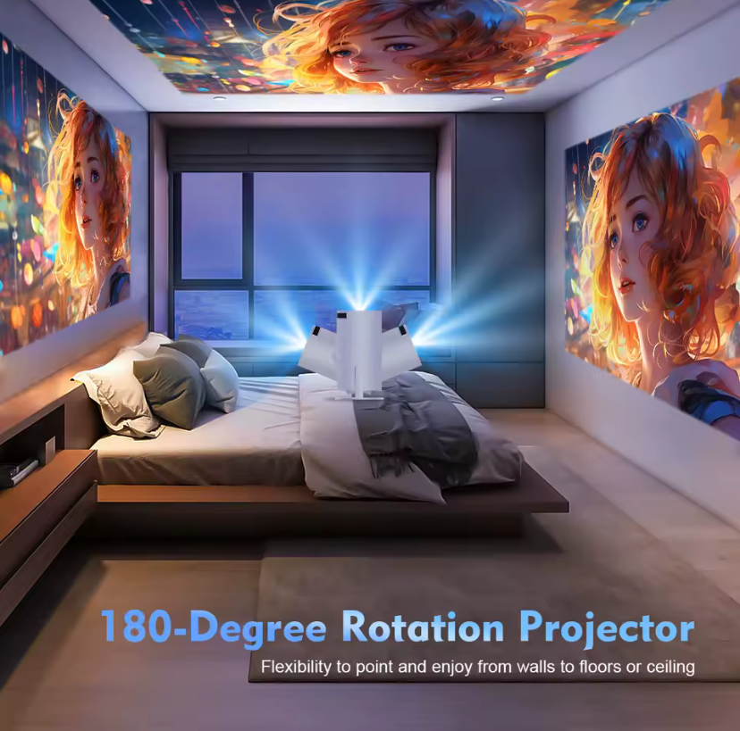 Magcubic 2026 Upgraded HY300PRO Mini Projector with WiFi and Bluetooth, Portable Projector 4K Support, Auto Keystone, 180 Degree Rotation, Smart Proyector for Home Outdoor