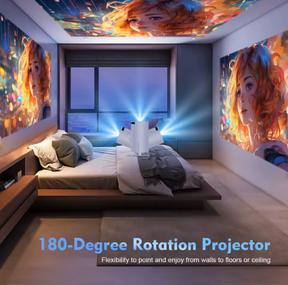 Magcubic 2026 Upgraded HY300PRO Mini Projector with WiFi and Bluetooth, Portable Projector 4K Support, Auto Keystone, 180 Degree Rotation, Smart Proyector for Home Outdoor